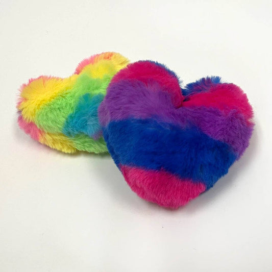 Bi Pride Plush Heart Keychain