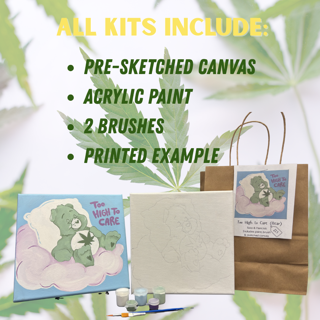 Too High to Care (Bear) Take & Paint Kit