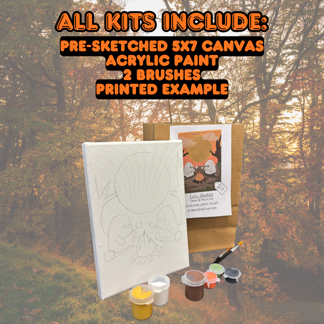 Cozy Ghosties Take & Paint Kit