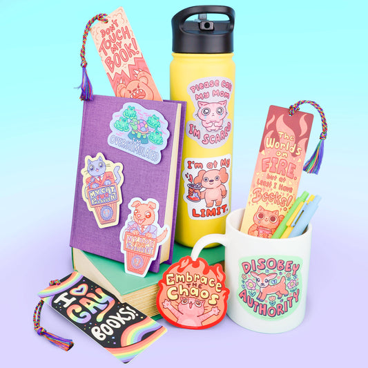 Disobey Authority, Deer, Cute, Forest, Vinyl Sticker