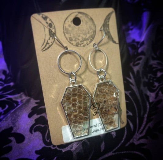 Snakeskin Shed Coffins (Earrings)
