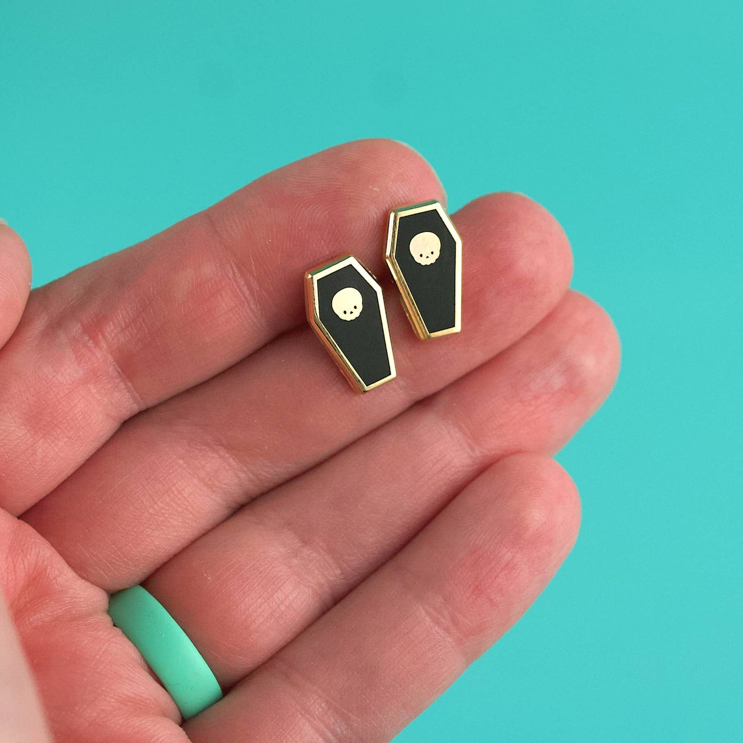 Coffin Earring Studs