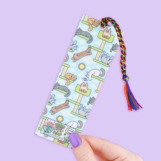 Cat Tower Bookmark with Tassel