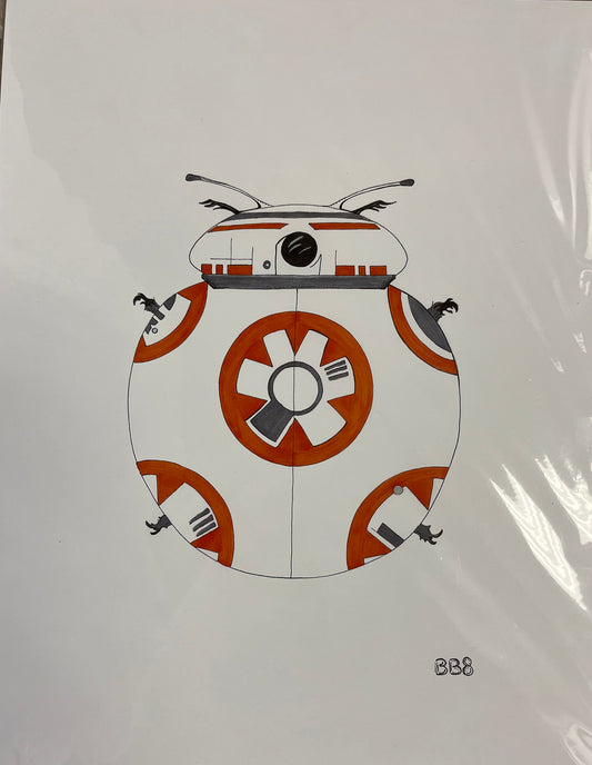 BB8 Star Wars Beetle Art Print