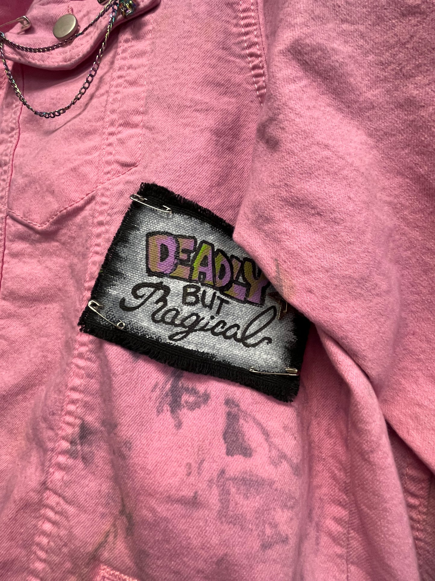 Mystical as Fuck Unicorn Hand-Painted Adult Jacket