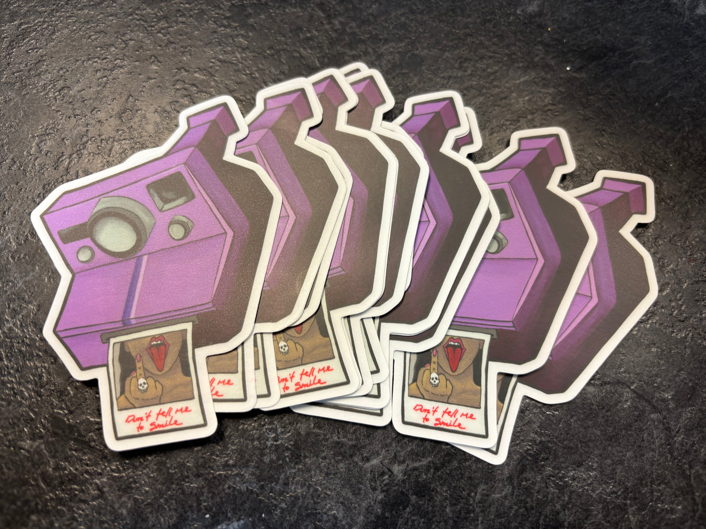 Don't Tell Me to Smile Polaroid Sticker