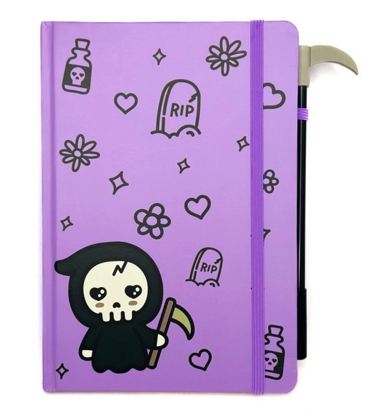 Pastel Goth Grim Reaper Journal w/ pen