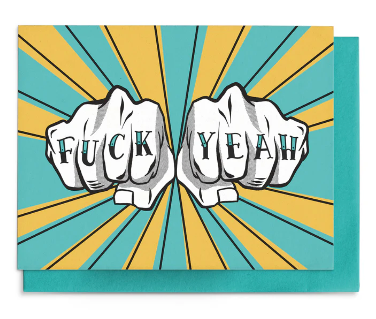 Fuck Yeah! Knuckles Greeting Card