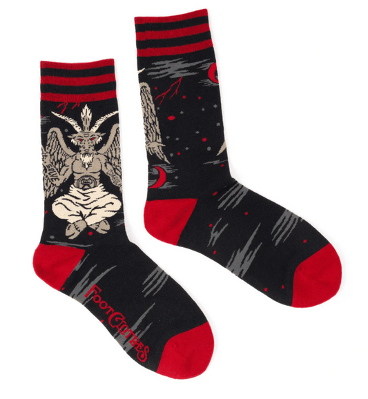 Evil AF Baphomet Crew Socks