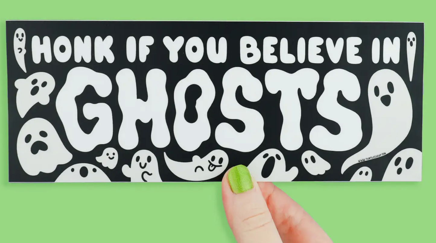 Believe In Ghosts Car Decal Halloween Vinyl Bumper Sticker