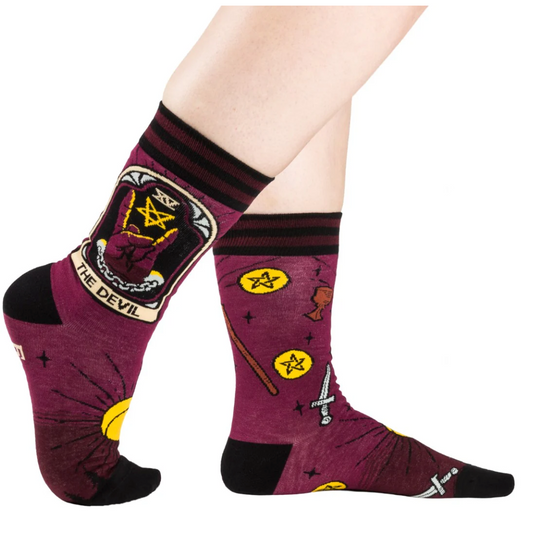 The Devil Tarot Nouveau Crew Socks