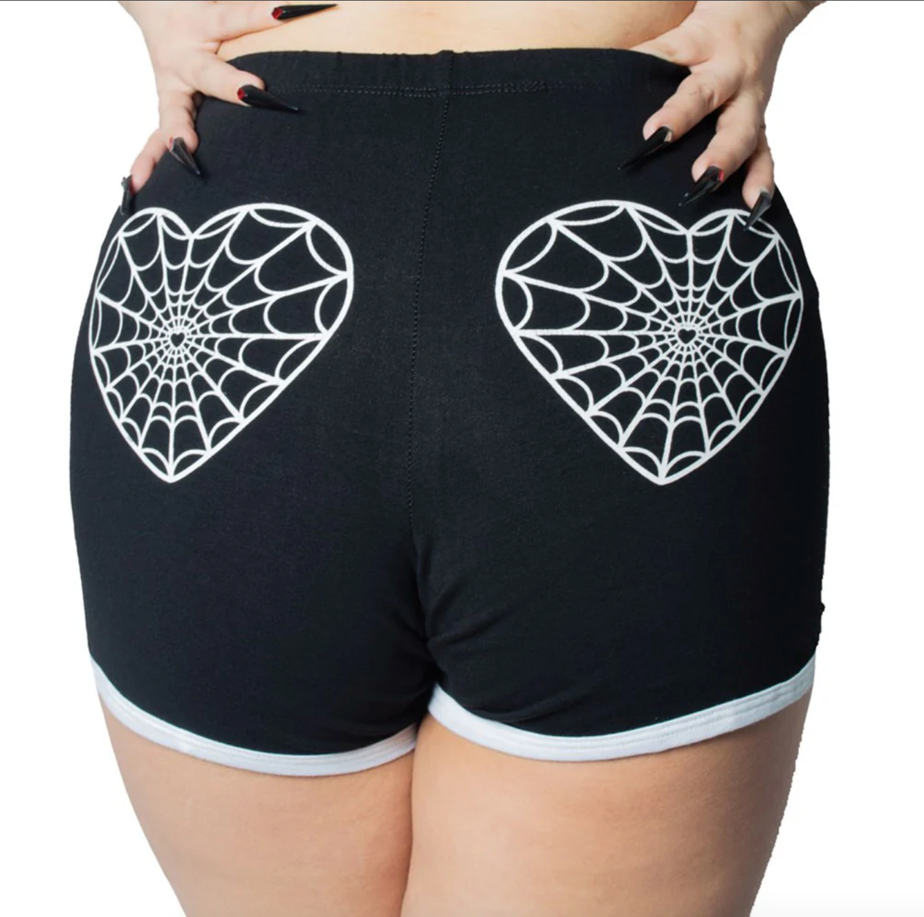 Spiderweb Heart Shorts