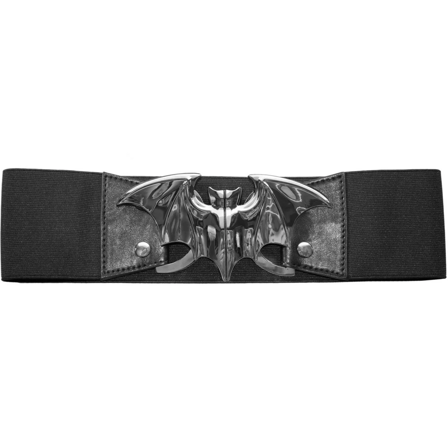 Elastic Waist Belt Bat Silver