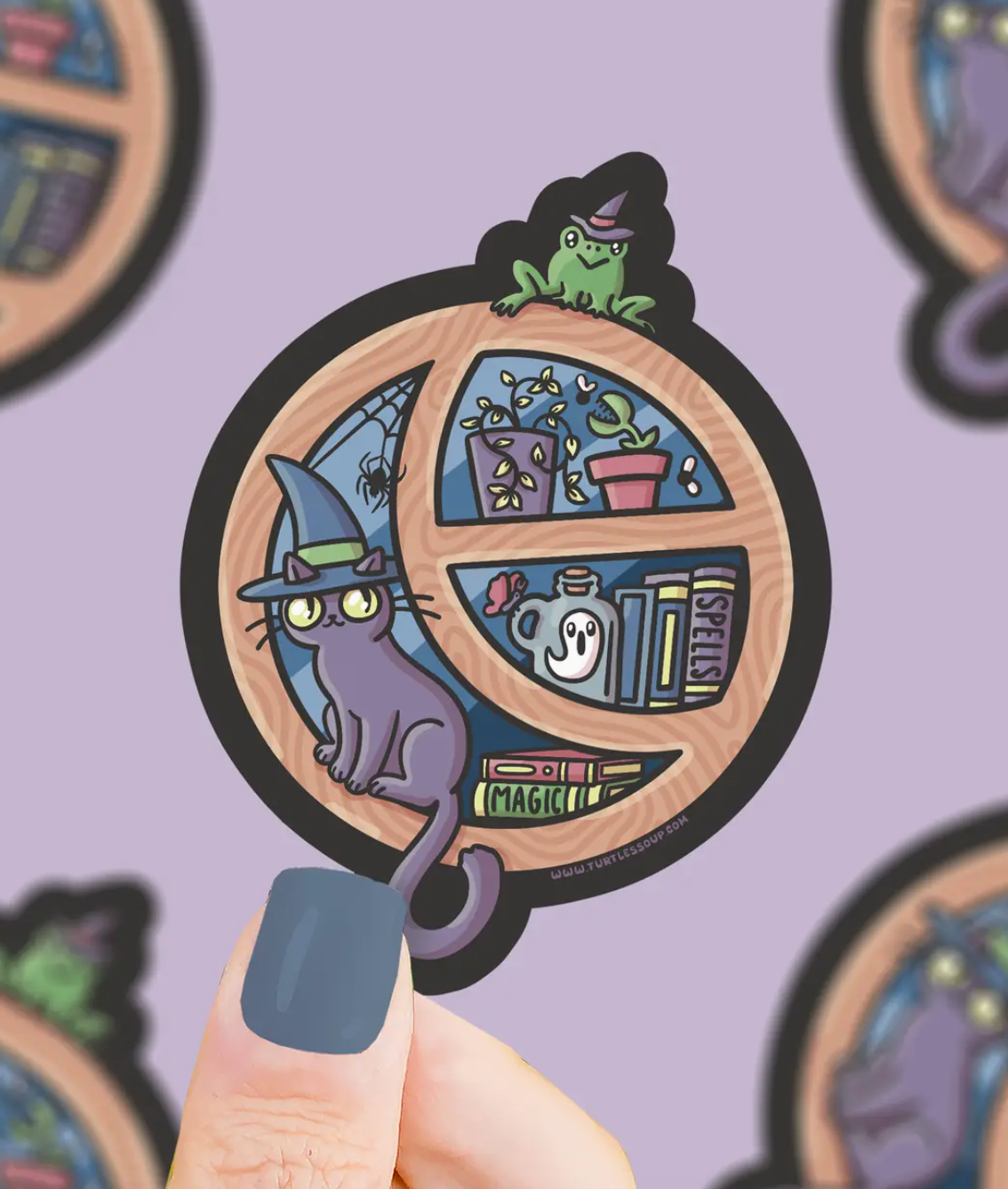 Spooky Halloween Window, Cat, Cute, Vinyl Sticker
