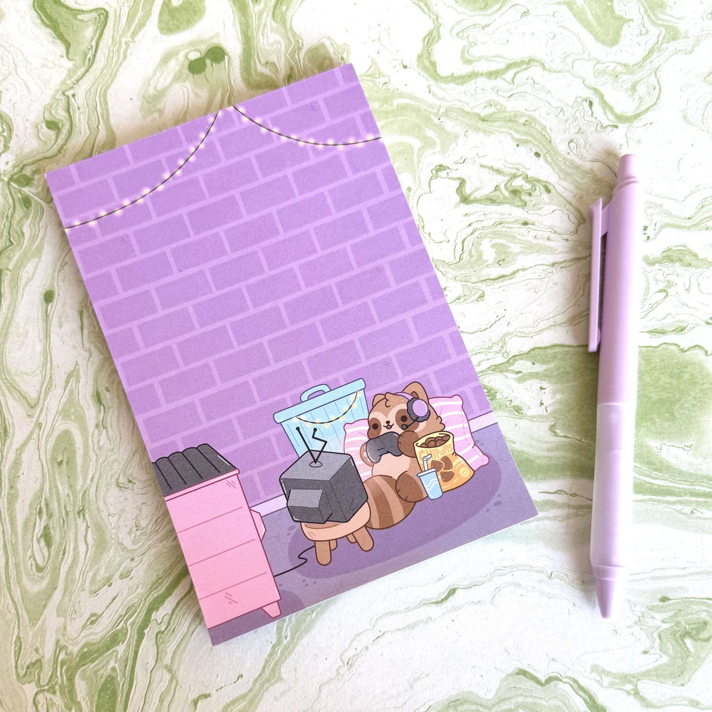 Raccoon Gamer Notepad