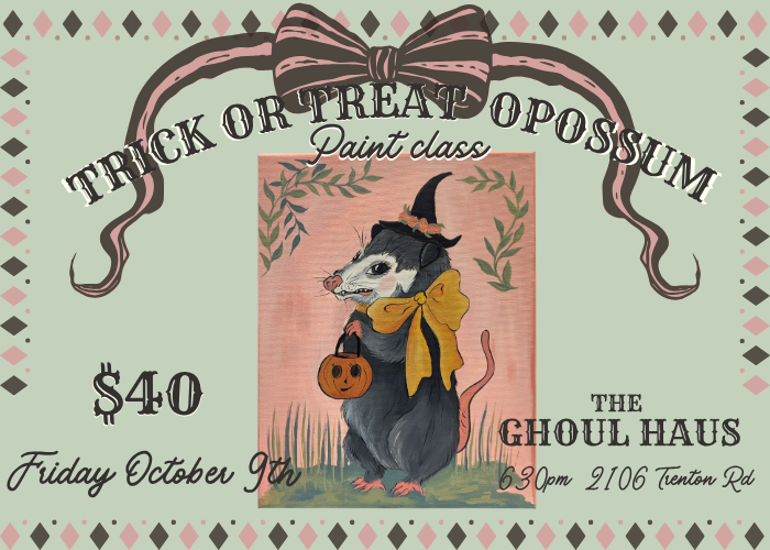Trick or Treat Opossum Paint Class