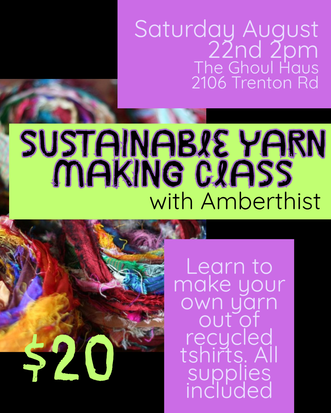 Sustainable yarn making with Amberthist