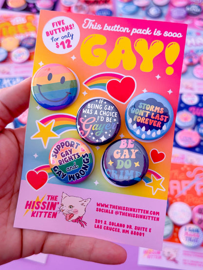 The Gayest Pack - Buttons