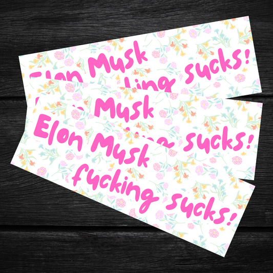 Elon Musk Sucks Cute Bumper Sticker
