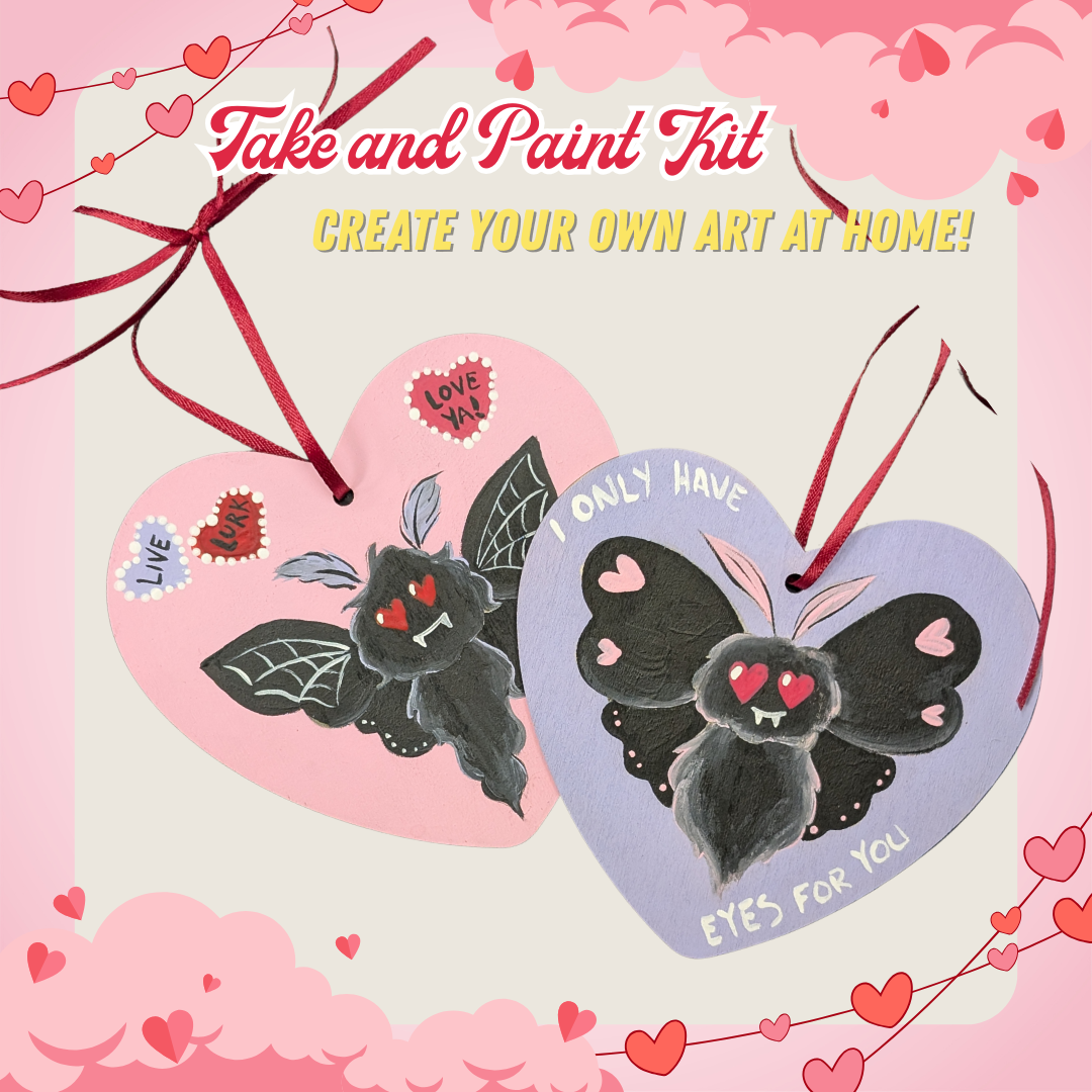 Take & Paint Kit: Mothman Valentine – The Ghoul Haus