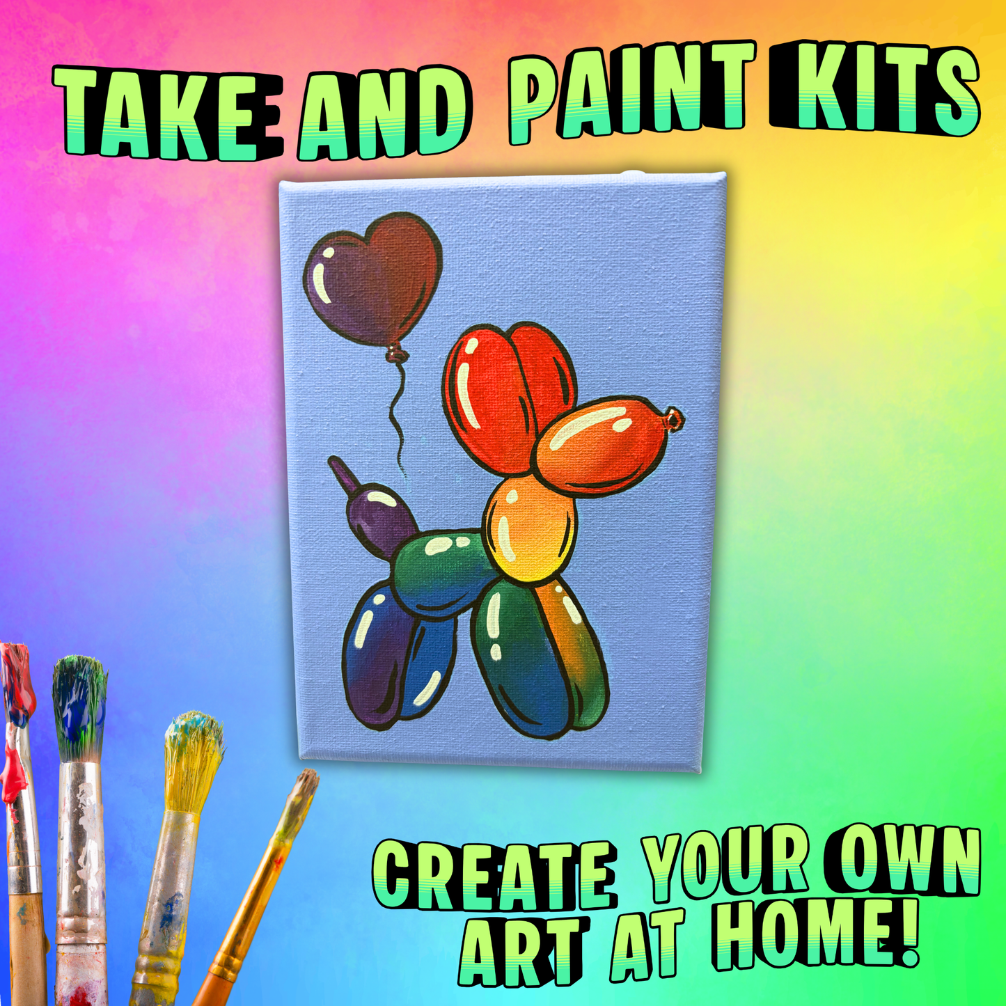 Pride Balloon Animal Take & Paint Kit