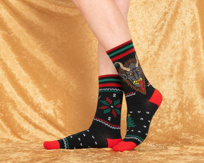 Krampus Sweater Crew Socks