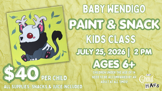 Baby Wendigo Kids Paint & Snack Class