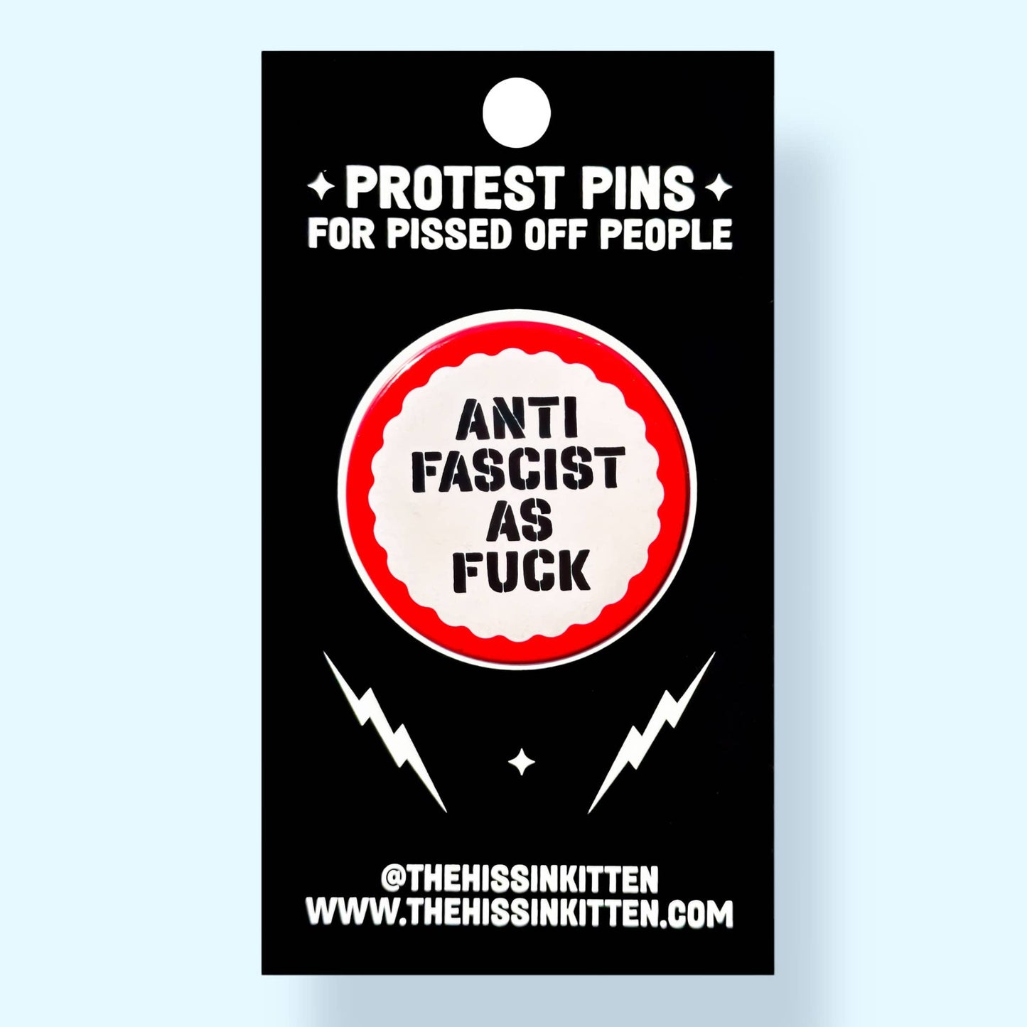 Anti Fascist As Fuck Large Pin
