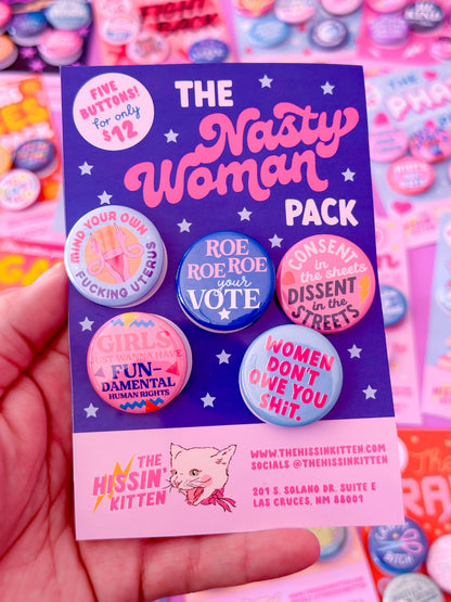 The Nasty Woman 5 Pin Pack