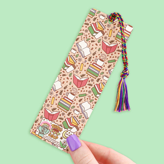 Coffee and a Good Book, Cozy, Bookish, Bookmark with Tassel