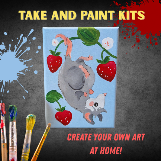 Take & Paint Kit: Strawberry Opossum