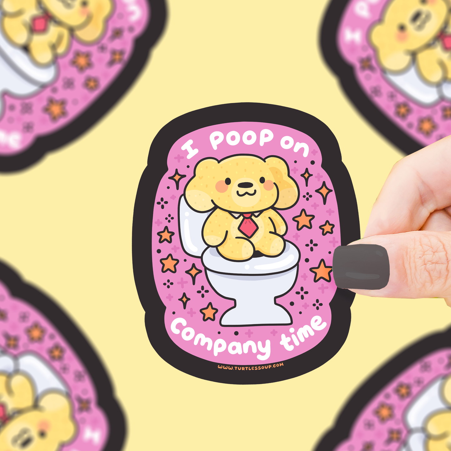 Poop On Company Time | Office Job | Funny | Vinyl Sticker