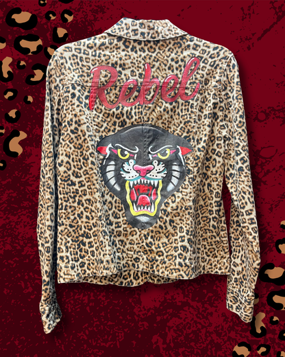 Rebel Panther Hand-Painted Adult Jacket
