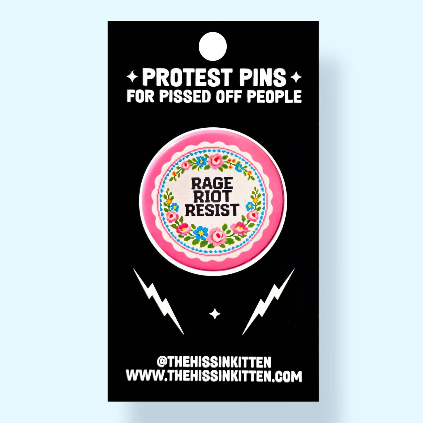 RAGE RIOT RESIST Pin