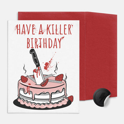 Birthday Card for True Crime Junkie, Humorous Killer Card