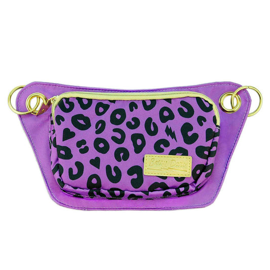 Purple Electric Leopard Lisa Convertible Crossbody Belt Bag