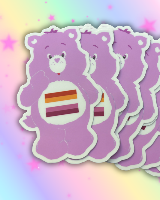 Lesbian Pride Care Bear Sticker