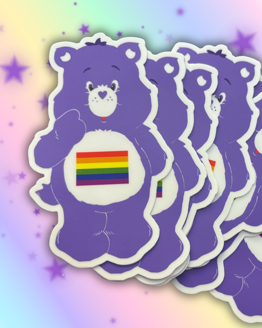 LGBT Pride Care Bear Rainbow Sticker