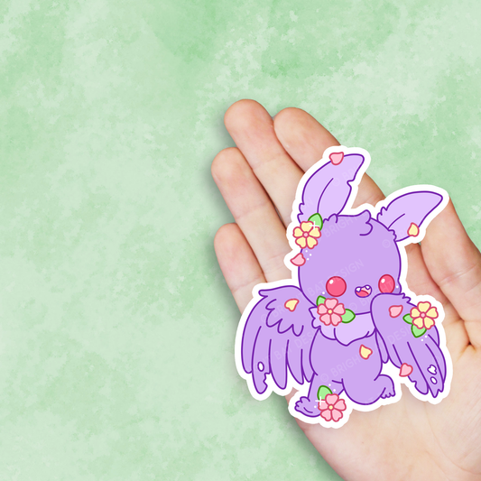 Flower Mothman Vinyl Sticker