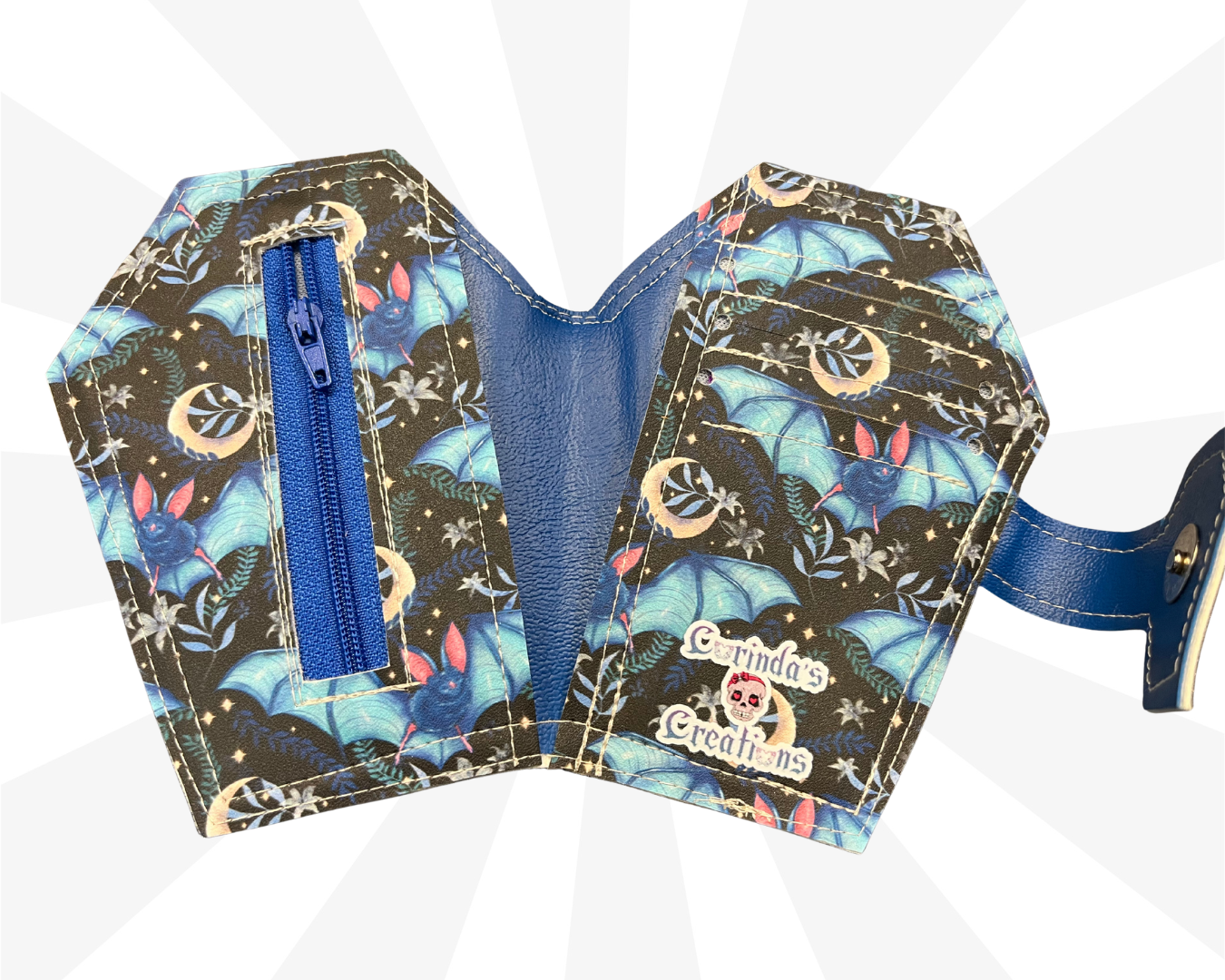 Blue Moon Bat Coffin Wallet Small