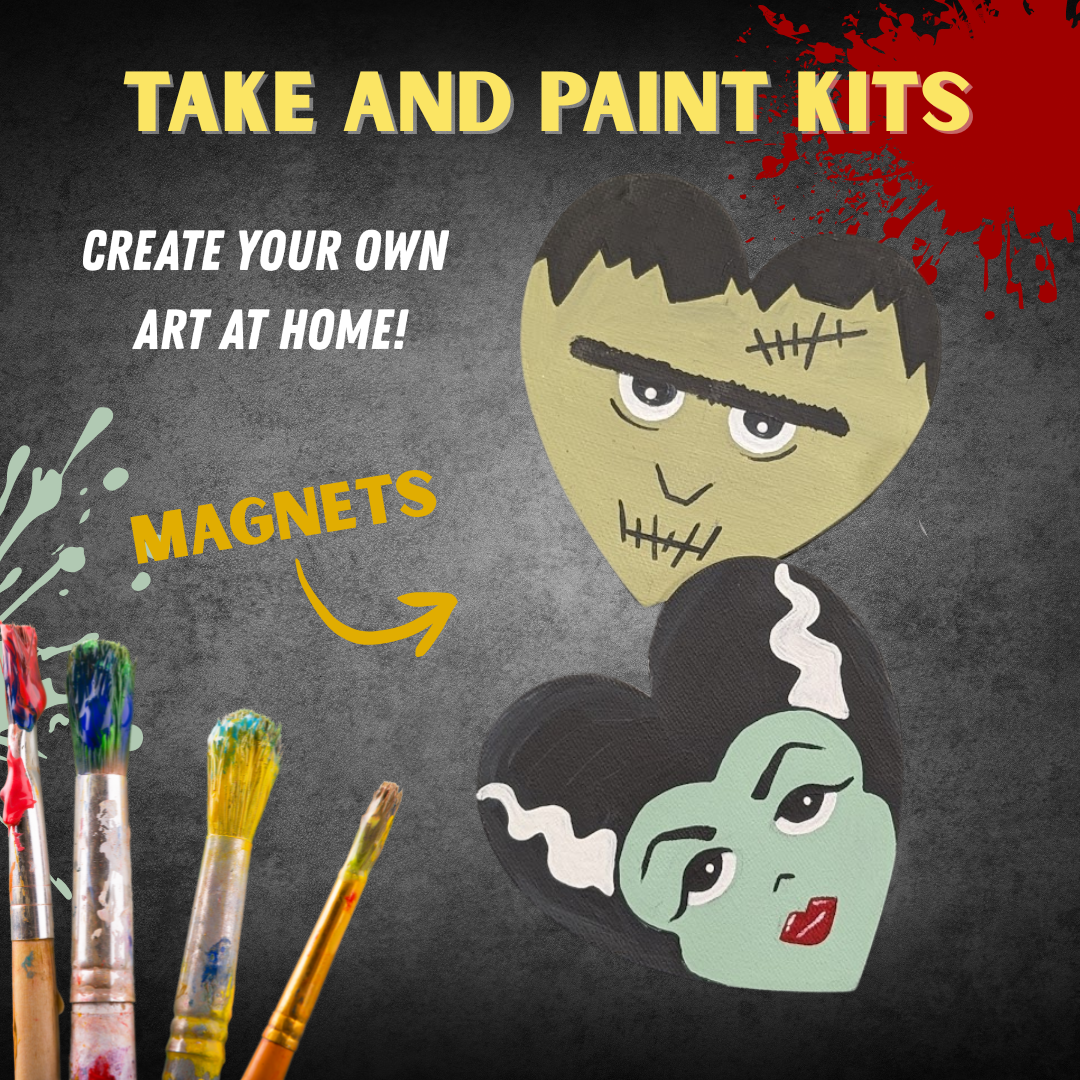 Take & Paint Kit: Monster Couple Magnets