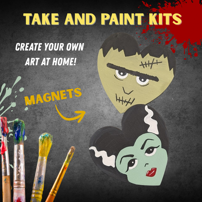 Take & Paint Kit: Monster Couple Magnets