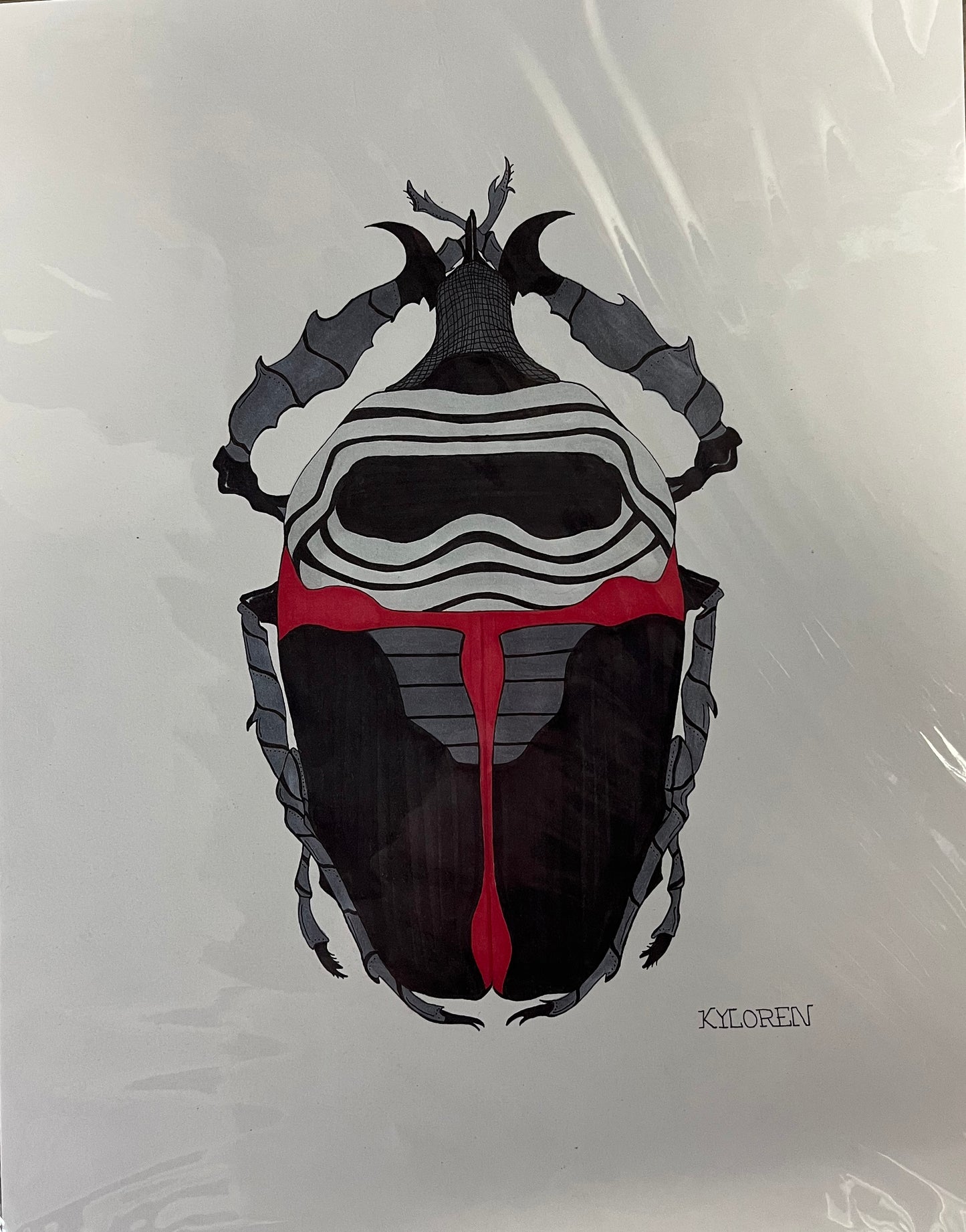 Kylo Ren Star Wars Beetle Art Print