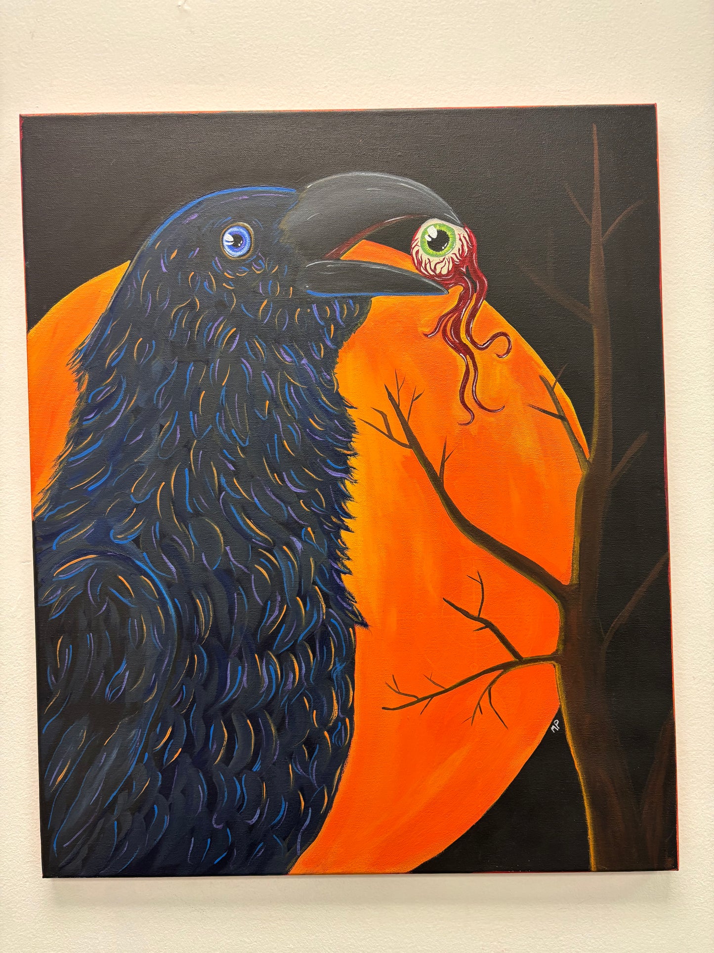 Pluck Out Their Eyes Raven Original Painting