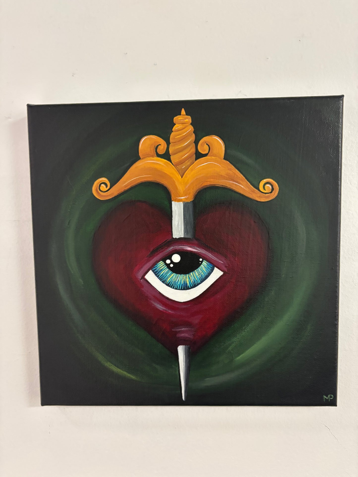 Heart & Dagger Original Painting