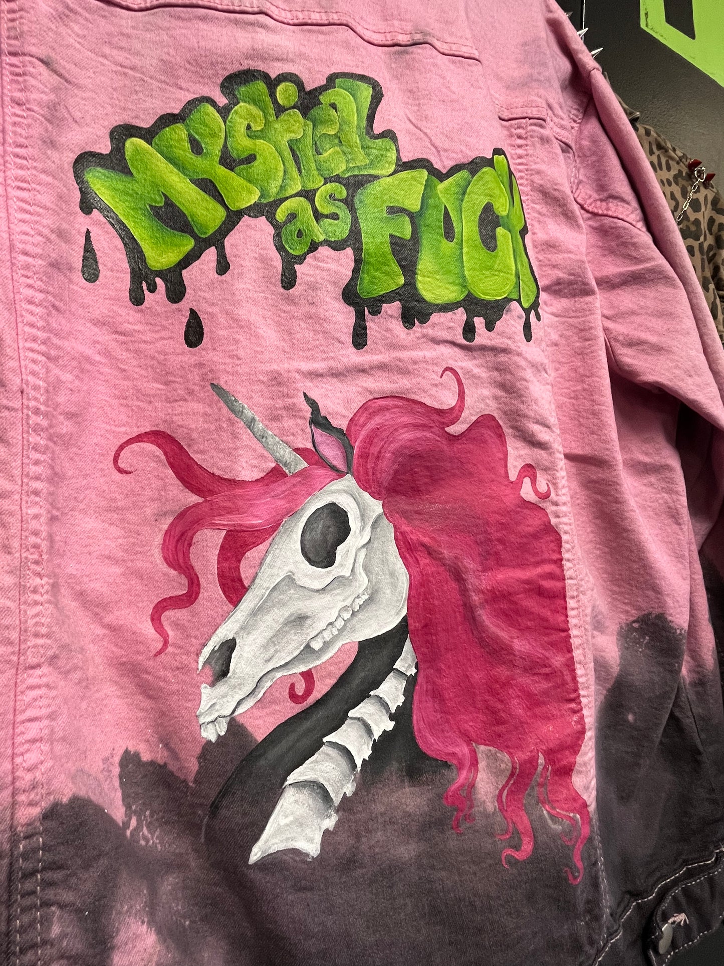 Mystical as Fuck Unicorn Hand-Painted Adult Jacket