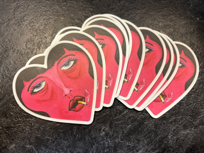 Boredom Emotion Heart Sticker