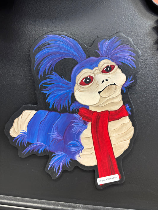 The Labyrinth Worm Wood Cut Out Original Painting
