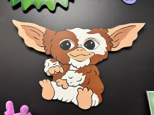 Gizmo Gremlin Wood Cut Out Painting