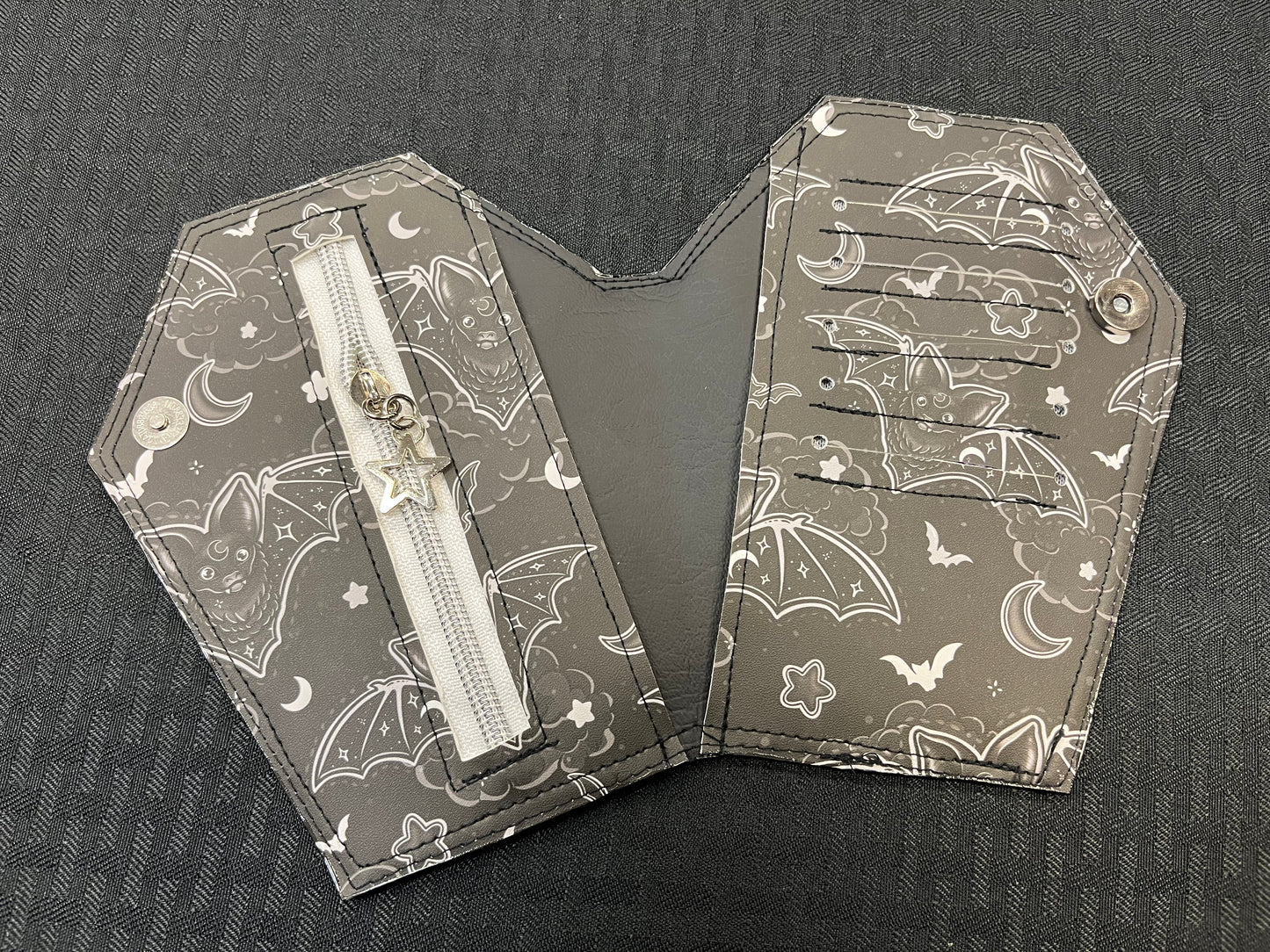 Black Bat Sky Coffin Wallet Large